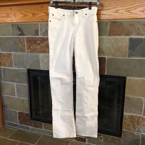 WRANGLER Q-Baby White Denim Jeans, FFA/4-H, Sz 1/2
